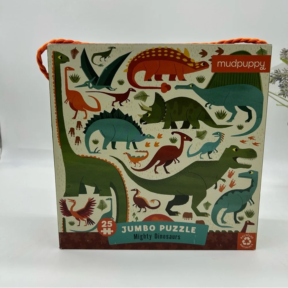 Mudpuppy 25 pieces jumbo puzzle might dinosaurs for ages 2+ NEW